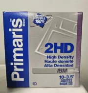 Primaris 2HD 3.5" Disks Diskettes 1.44MB 10-Pack IBM formatted NEW Sealed