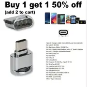 Mini Type C USB 3.1 Memory Card Reader Micro SD TF OTG Adapter SILVER