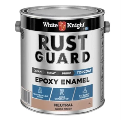 White Knight Rust Guard Gloss Neutral Epoxy Enamel Paint - 4L