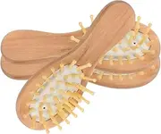 SHERCHPRY 1Set Cushion Massager Comb Portable Mini Wooden Combs for Scalp Massage for Thick Thin Curly Straight Hair Stress and Promote Healthy Hair Growth