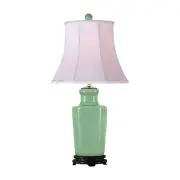 Cute Celadon Porcelain Chinese Vase Table Lamp 26"