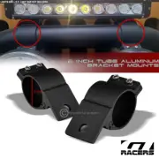 Textured Blk 2" Tube Bar Roll Cage Aluminum Mount Brackets For Led Light Frc G08