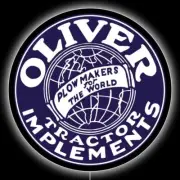 Oliver Plows & Tractor Implements LED Hanging Lighted Sign: 36" Dia. Round