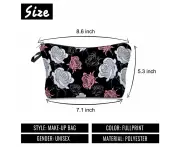 Makeup Bag Travel Makeup Bag Cosmetic Bag Makeup Bag for Purse (Rose)