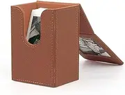 Mini 2x3 Film Picture Holder Storage Case Frame for Fujifilm Instax Mini 12/11/9/8/7+/7s/40/EVO/Link, PU Leather Polaroid Photo Storage Box - Dark Brown