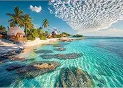 [Yunlus] Jigsaw Puzzles for Adults 1000 Pieces Impossible Hard Difficult Challenging Puzzles for Adults 1000pc Puzzle Summer Beach Breeze Jigsaw Puzzle 1000 Pieces 28 x 20 inch