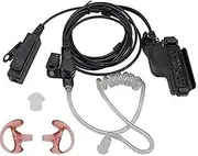 3' 2-Wire Coil Covert Acoustic Tube Earpiece Headset Mic Compatible for Motorola XTS5000 HT1000 GTX XTS 2500 3000 3500 5000 HT1000 HT2000 Acoustic Tube Headset, Noise ReductionTwo-Way Radio
