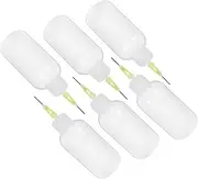 6 Pack Plastic Glue Squeeze Bottles Refillable Cosmetic Container for Diy Projects