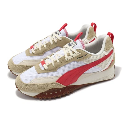 Puma Blktop Rider Preppy White Khaki Active Red Men Casual Lifestyle 395875-01