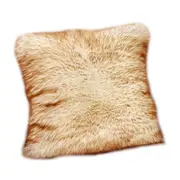 40 X 40Cm Artificial Wool Fur Soft Plush Pillowcase Cushion Cover In White Yellow Cushions & Decorative Pillows