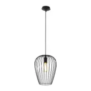 Newtown 1 Light Pendant Black 275mm - 49472