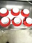 MOTHER'S DAY SET OF 6 NEW RED 200ml COFFEE OR TEA CUP & SAUCER, FREE POSTAGE