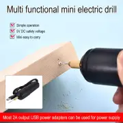 Mini Hand Drill w/ 3 Bits Small Electric Drill Tool Set Portable USB Power DC 5V