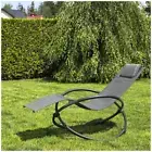 Vivere Orbital Lounger Deck Chair Pool Side Decor W/ Headrest Haven