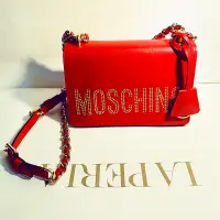 在飛比找蝦皮購物優惠-Moschino 紅色卯釘IT包包