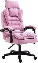 Computer Chair Home Lunch Rest Chair Office Chair Reclining Headrest Removable and Washable Backrest Swivel Lifting Seat Ergonomic Chair with Massage Function,F