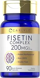Carlyle Fisetin Complex | 200mg | 90 Count | Non-GMO and Gluten Free Supplement