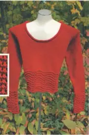 Tunney Wool Company O-Wool Knitting Pattern #5 Lace Pullover Women 32"-52"