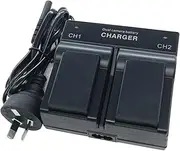 Dual-Channel Mains Camera Charger +2X 1800mah Battery Pack for Nikon One 1 J1/1 J2/1 J3/1 S1/1 V3 COOLPIX P950 P1000 A AW1 MH-27 MH-27a MH-29 MH-29a EN-EL20 EN-EL20a