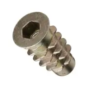 Threaded Insert, Zinc, Hex-Flanged, #10-32 Internal Threads, 20mm Length (Pac...