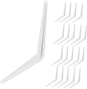 MUCKLILY 20pcs Wall Mounted Shelf Brackets Support Design Space Saving for DIY Shelves Kitchens Bathrooms Workshops and More