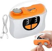 Electric Nail Trimmer | Automatic Toenail Trimmer,LED Nail Clipper with 3-Speed Settings & Scraps Storage for Baby Care, Seniors & Home Manicure, Fingernail Polishing Tool