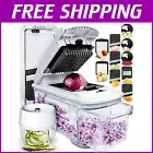 6-in-1 Vegetable Chopper, Mandoline Slicer & Cheese Grater with Spiralizer