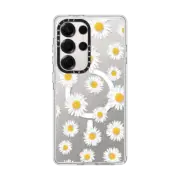 Galaxy S25 Ultra Clear Magnetic Case DAISIES