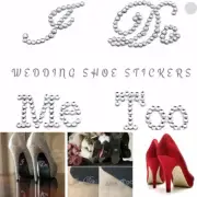 Wedding Shoe Sticker Decal, I Do & Me Too Rhinestone Bling Sparkle Silver Gold