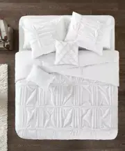 Intelligent Design Benny 5-Pc Full/Queen Duvet Cover Set, White