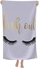 Pvinnk Eyelash Print Oversized Vibrant Adult Beach Towel 32 x 52 in Soft Lightweight Quick Dry Towel