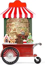 Christmas Snow Globe Lighted Santa Claus with 6H Timer & Musical, Christmas Deco