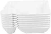 UTHCLO 8pcs Chip Dip Serving with Compartments Reusable Chinese Dumpling Plates and Dipping Saucer for Parties and Gatherings Elegant Design for Sauces and Snacks