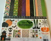 Halloween Happy Trick Treat Witch Bat Boo Echo Park Scrapbook Page Kit 12 x 12