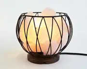 Crystal Wonderland Crystal Cage Rose Quartz Lamp LED Globe