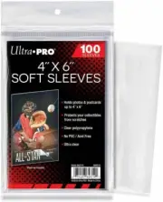 100 ULTRA PRO 4x6 SOFT SLEEVES Oversized Cards Photo Postcards Clear Poly No PVC