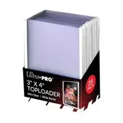 Ultra Pro - Super Premium Top Loader 3" x 4" Clear Sleeves 25-Pack - White Border