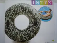 在飛比找Yahoo!奇摩拍賣優惠-INTEX58265 原廠 成人手把大迷彩充氣游泳圈 大人手