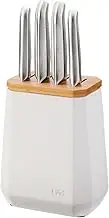 Furi Stone Knife Block Set Snow Terrazzo 5 Piece