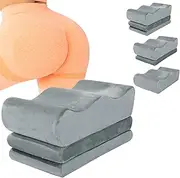 HOMBYS Adjustable Height BBL Pillow After Surgery for Sleeping,High Density Foam BBL Recovery Pillow for Sitting After Surgery, Durable Butt Pillows for Car Seats, Office and Home Chairs（Gray）