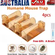 4 PCS Humane Mouse Trap –Safe, Reusable, No-Kill, Metal Reinforced, Rodent Trap
