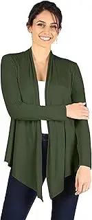 [Simlu] Wine Long Sleeve Open Front Cardigan for Women,Wine,X-Large
