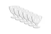 6x Lemon & Lime 510ml Plastic Sundae Ice Cream Cup Outdoor Dessert Mug Clear