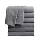 FreshCulture Queen Flat Sheets Only, Pack of 6, Soft Microfiber Bedding Sheet...