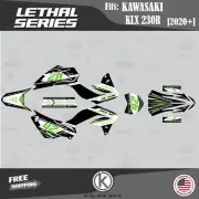 Graphics Kit for KAWASAKI KLX230R 2020 2021 2022 2023 Lethal - GREEN-SHIFT