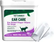 Vet'S Best Ear Relief Finger Wipes | Ear Cleansing Finger Wipes for Dogs | Sooth