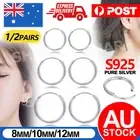 2Pairs Stainless Steel Segment Hinged Clicker Ear Nose Body Ring Hoop Piercing