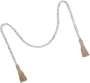 Luxshiny Pastoral Style Wooden Beads Home Decor Tassel Delicate Beads Wall Grey