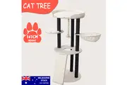 Cat Tree Scratching Tower Post House Condo Rope Toy Sisal Scratcher Pad 141cm