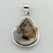 DENDRITE AGATE Stone (India) ARTISAN Pendant - 925 STERLING SILVER #29